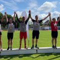 100 m Siegerehrung sehb. Männer
